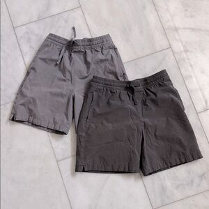 abercrombie kids Gray & Charcoal Pull-On Shorts 2-PACK! Size 15/16